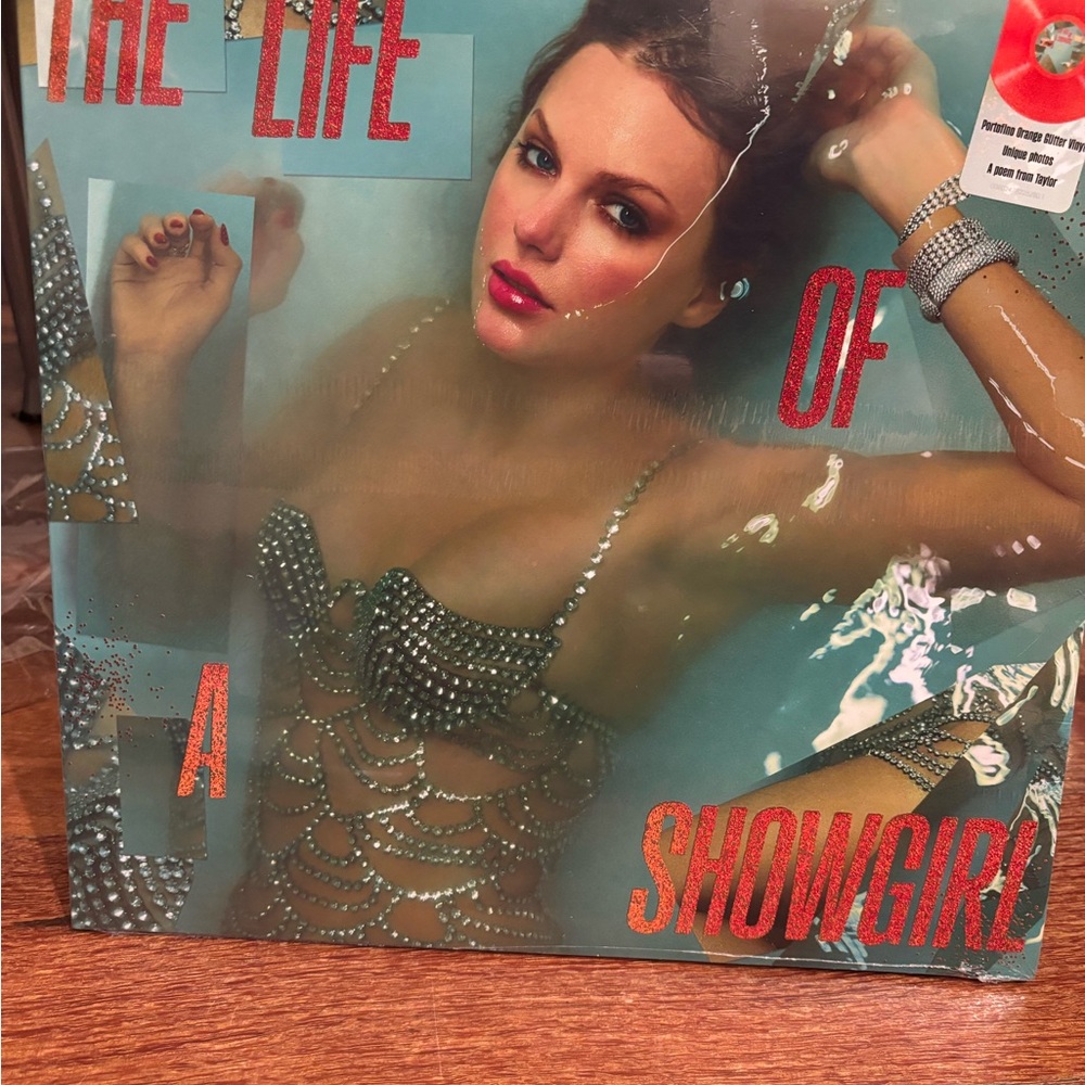 Taylor Swift The Life Of A Showgirl LIMITED EDITION Orange Sparkle Vinyl SEALED
